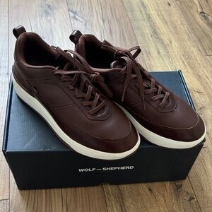 NWOT Men’s Wolf and Shepard Baller One Maple/White Leather Dressy Casual Shoes